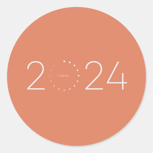 Adesivo Redondo 2024 Carregando... (Frente)