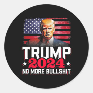 Adesivo Redondo 2024 No More Bull America Flag
