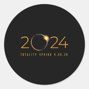 Adesivo Redondo 2024 Solar Eclipse American Totality Primavera 4.0
