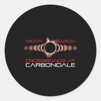 Adesivo Redondo 2024 Solar Eclipse Carbondale Illinois