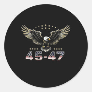 Adesivo Redondo 2024 Trump Won Na Parte Traseira Mulheres Águia Fr