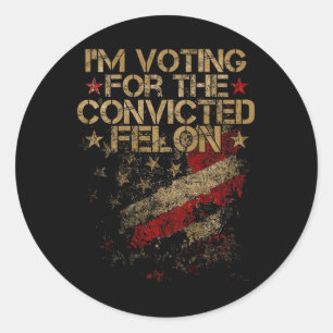 Adesivo Redondo 2024 - Voto Contra Felon 2024