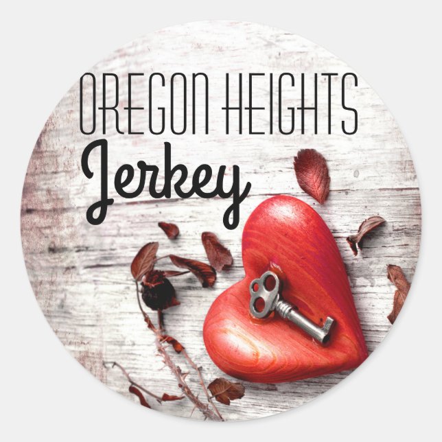 Adesivo Redondo 20 - 1,5" Business Stickers Country Wood Key to m (Frente)