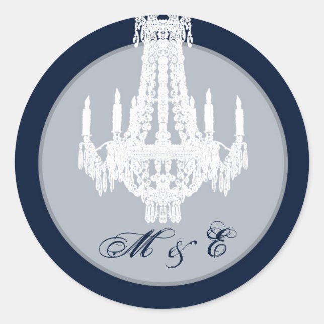 Adesivo Redondo 20 - 1.5 Envelope Cristal Cristal Chandelier Glitz (Frente)