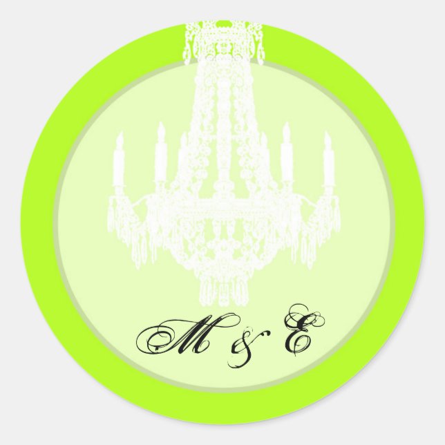 Adesivo Redondo 20 - 1.5 Envelope Cristal Cristal Chandelier Glitz (Frente)