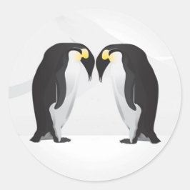 Adesivo Redondo 20 - 1.5 Envelope Penguins Selo Mate for Life Gra