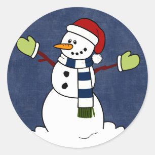 Adesivo Redondo 20 - 1,5" Envelope Sal Jolly Winter Snowman Chris