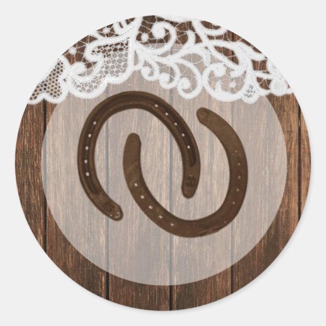 Adesivo Redondo 20 - 1.5 Envelope Sapatos de Cavalo de Selo na Mad (Frente)