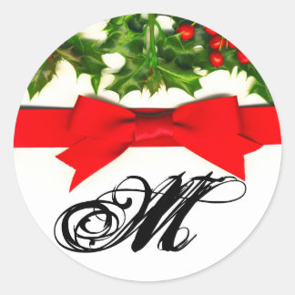 Adesivo Redondo 20 - 1.5 Envelope Seal Baughs Holly Berry Christm
