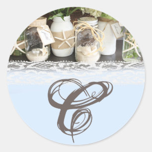 Adesivo Redondo 20 - 1.5 Envelope Seal Beach Sea Mason Ocean