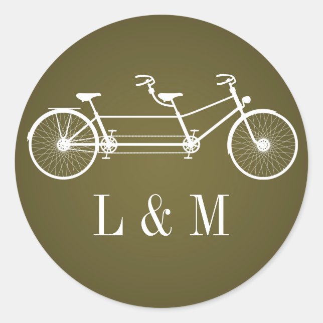 Adesivo Redondo 20 - 1.5 Envelope Seal Brown Bike Duplo (Frente)