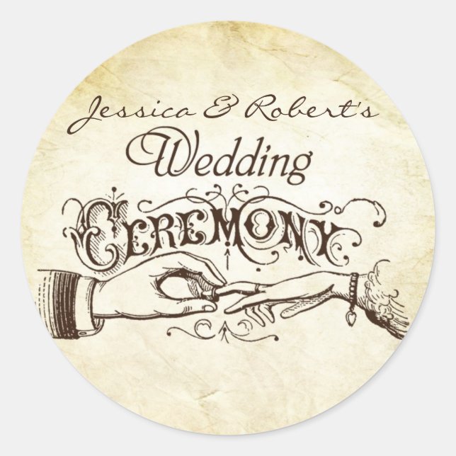 Adesivo Redondo 20 - 1.5 Envelope Seal Ceremony Ring Exch (Frente)