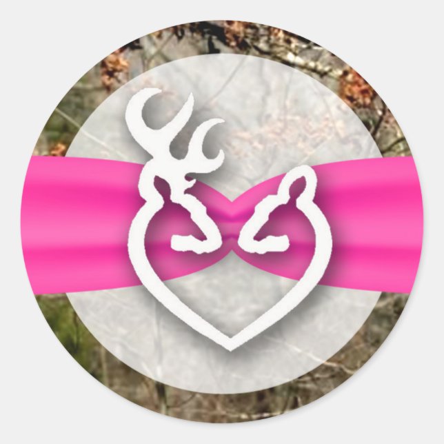 Adesivo Redondo 20 - 1.5 Envelope Seal Deer Doe Buck Cam (Frente)