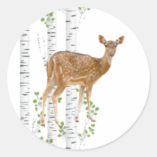 Adesivo Redondo 20 - 1.5 Envelope Seal Deer Doe Buck Woodland Hun