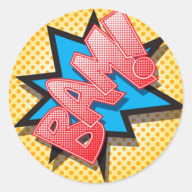 Adesivo Redondo 20 - 1.5 Envelope Seal Fita Pop Art (Frente)