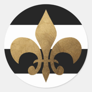 Adesivo Redondo 20 - 1,5 Envelope Seal Moderno Stripe Preto