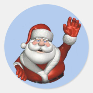 Adesivo Redondo 20 - 1,5" Envelope Seal Sr. Santa Clause