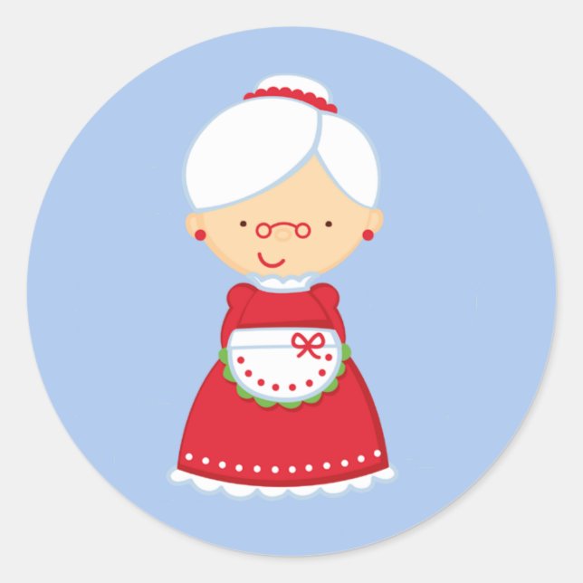 Adesivo Redondo 20 - 1,5" Envelope Seal Sra. Santa Clause (Frente)