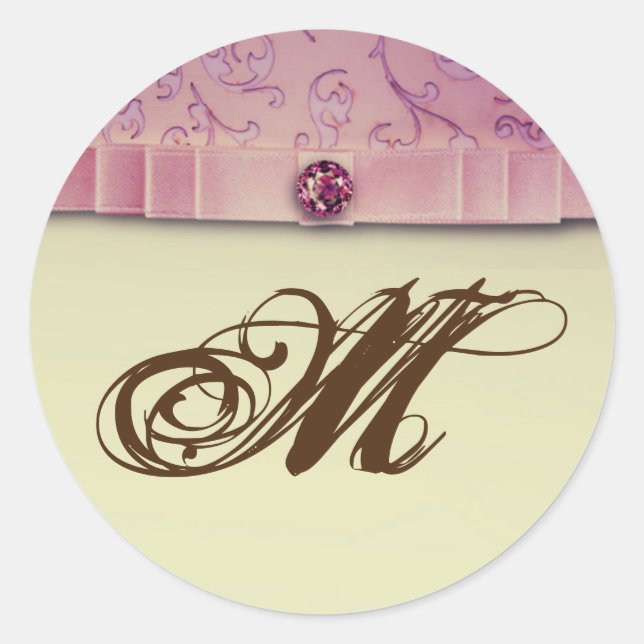 Adesivo Redondo 20 - 1.5 Envelope Selo Ametist Jewel Embossed (Frente)