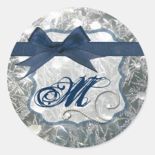 Adesivo Redondo 20 - 1.5 Envelope Selo Cracking Ice Inverno Neve I