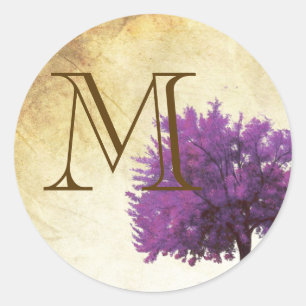 Adesivo Redondo 20 - 1.5 Envelope Selo de Primavera de Árvore Vin