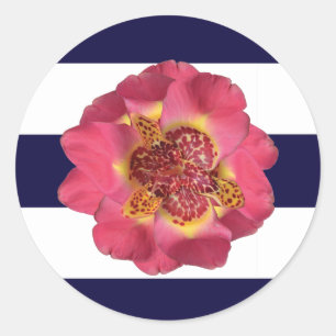 Adesivo Redondo 20 - 1,5 Envelope Selo moderno Marinho azul