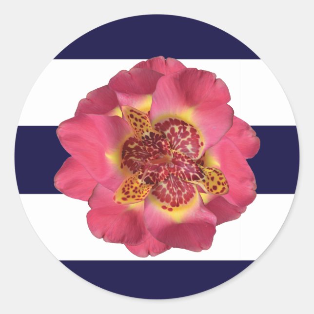 Adesivo Redondo 20 - 1,5 Envelope Selo moderno Marinho azul (Frente)