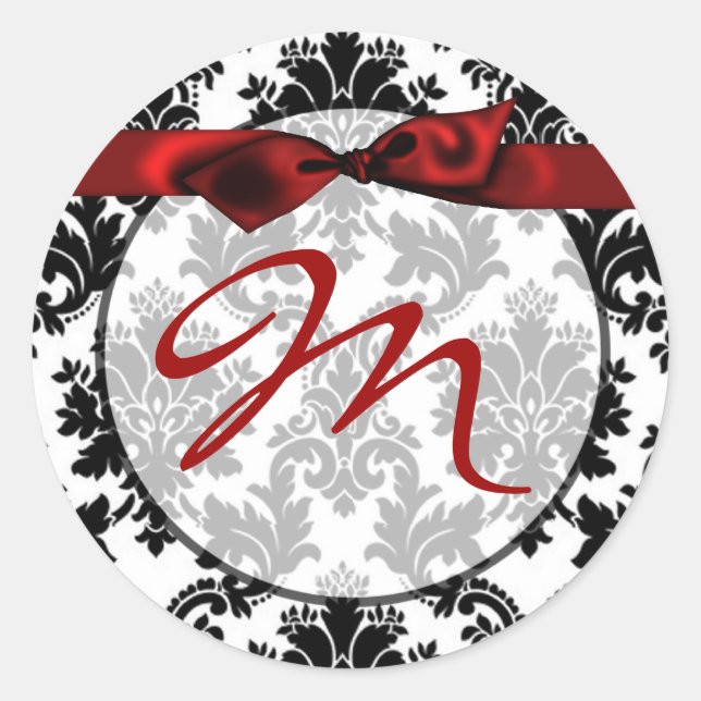 Adesivo Redondo 20 - 1,5 Envelope Selo Monograma XMAS Natal (Frente)