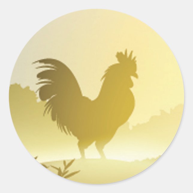 Adesivo Redondo 20 - 1.5 Envelope Selo Sunny Morning Fazenda País (Frente)