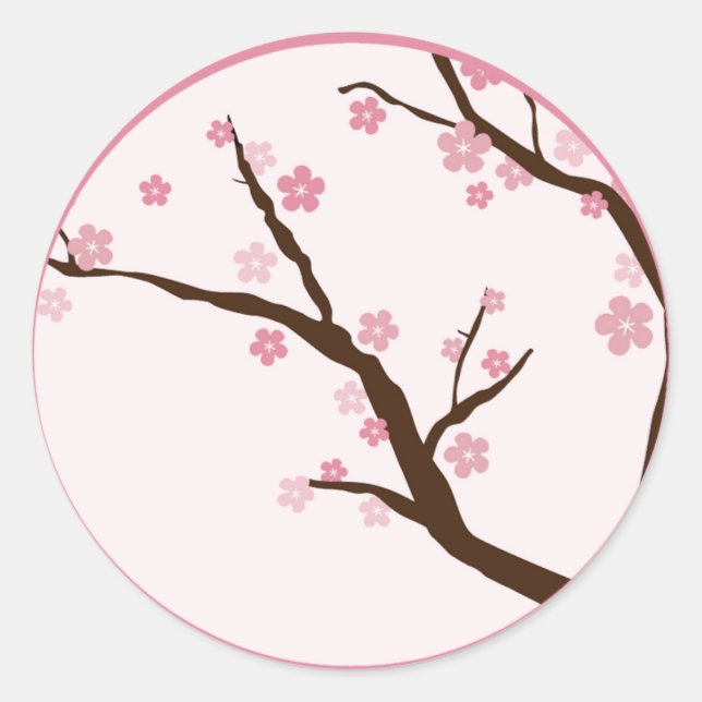 Adesivo Redondo 20 - 1,5" Envelope Selo WT Cherry Blossom (Frente)