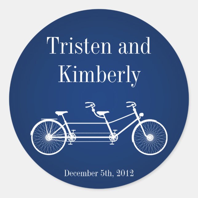 Adesivo Redondo 20 - 1,5" Favor Autocolantes Marinho Bike Duplo Az (Frente)