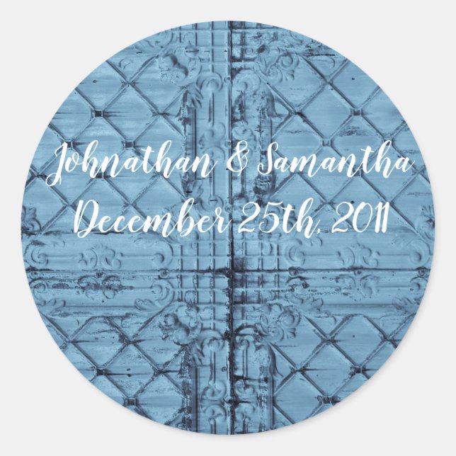 Adesivo Redondo 20 - 1,5" Favor Fixadores Tin Rustic Panel (Frente)