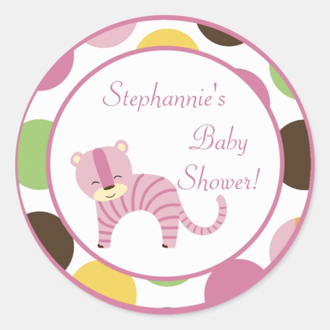 Adesivo Redondo 20 - 1,5" Vinhetas Selvagens Rainhas Tiger Safar (Frente)