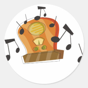 Adesivo Redondo 20 de agosto, dia de rádio nacional