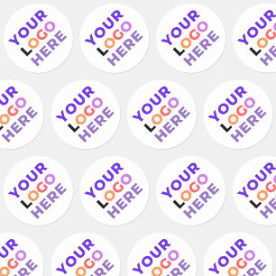 Adesivo Redondo 20 Logotipo Empresarial Personalizado da Empresa  