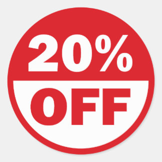 ADESIVO REDONDO 20% OFF