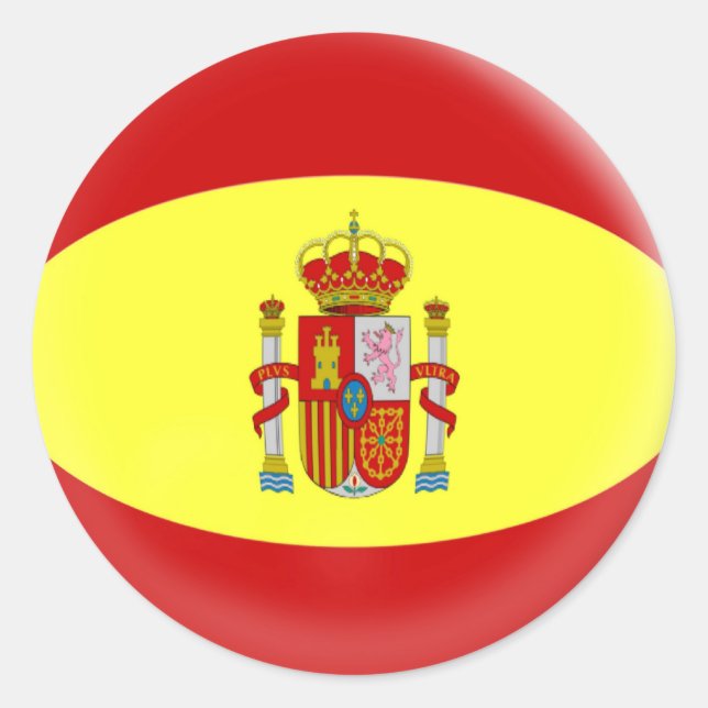 Adesivo Redondo 20 pequenos autocolantes Espanha bandeira espanhol (Frente)