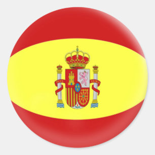 Adesivo Redondo 20 pequenos autocolantes Espanha bandeira espanhol