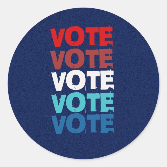 Adesivo Redondo 20 Política Votar Padrões Eleições Campanha eleito (Frente)
