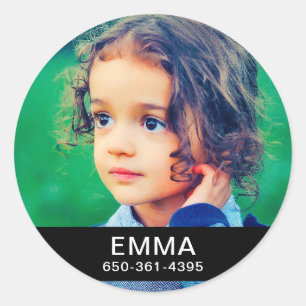 Adesivo Redondo 20x Pertencentes Rotula Sua Foto, Nome e Número