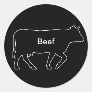 Adesivo Redondo 20x Stickers Meal Choice Beef