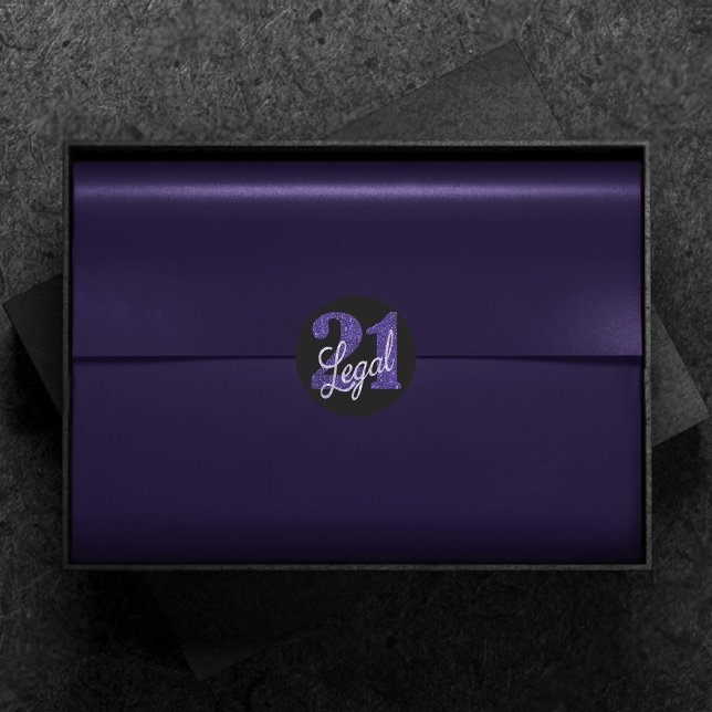 Adesivo Redondo 21 e jurídico | aniversário de 21 anos de folhada  (Criador carregado)