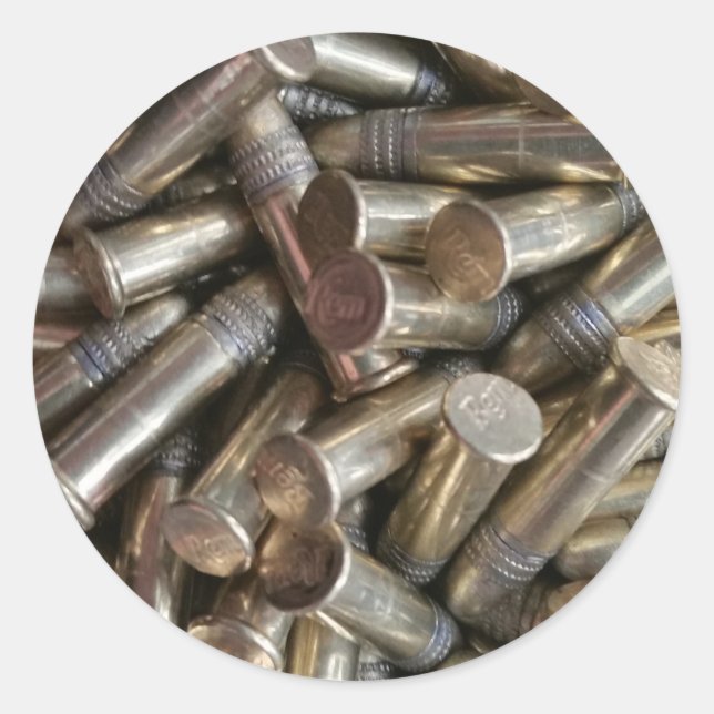 Adesivo Redondo 22 Balas Caliber (Frente)