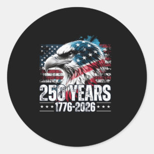 Adesivo Redondo 250º Aniversário dos Estados Unidos Camisa Manga L