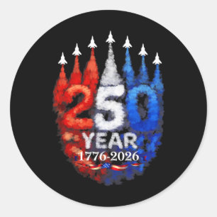 Adesivo Redondo 250 Aniversário EUA 250ª Bandeira Americana Patrió