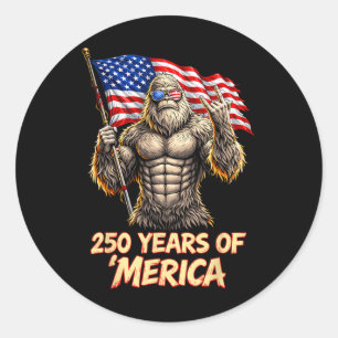 Adesivo Redondo 250 Aniversário EUA 250º Bandeira Americana Patrio