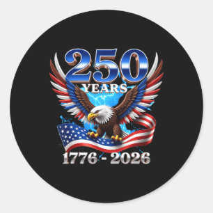 Adesivo Redondo 250 Aniversário Patriótico Estados Unidos _1