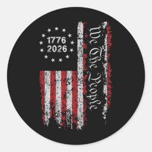 Adesivo Redondo 250 Anos Aniversário da América 250º Independência