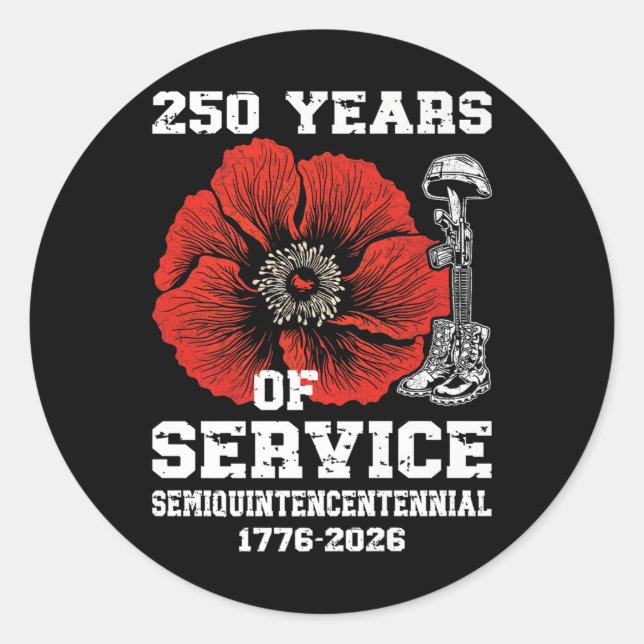 Adesivo Redondo 250 Anos Aniversário da América 250.ª Independênci (Frente)