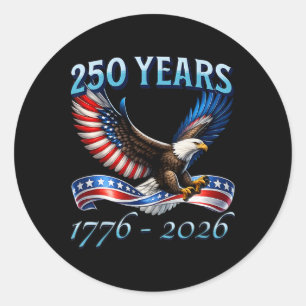 Adesivo Redondo 250 Anos Aniversário de 250 anos da América 1776-2